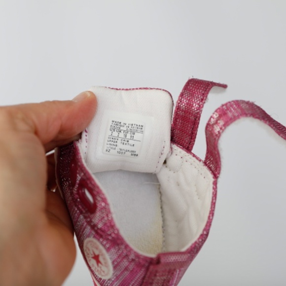 Converse pink toddler velcro sneakers - Picture 5 of 5